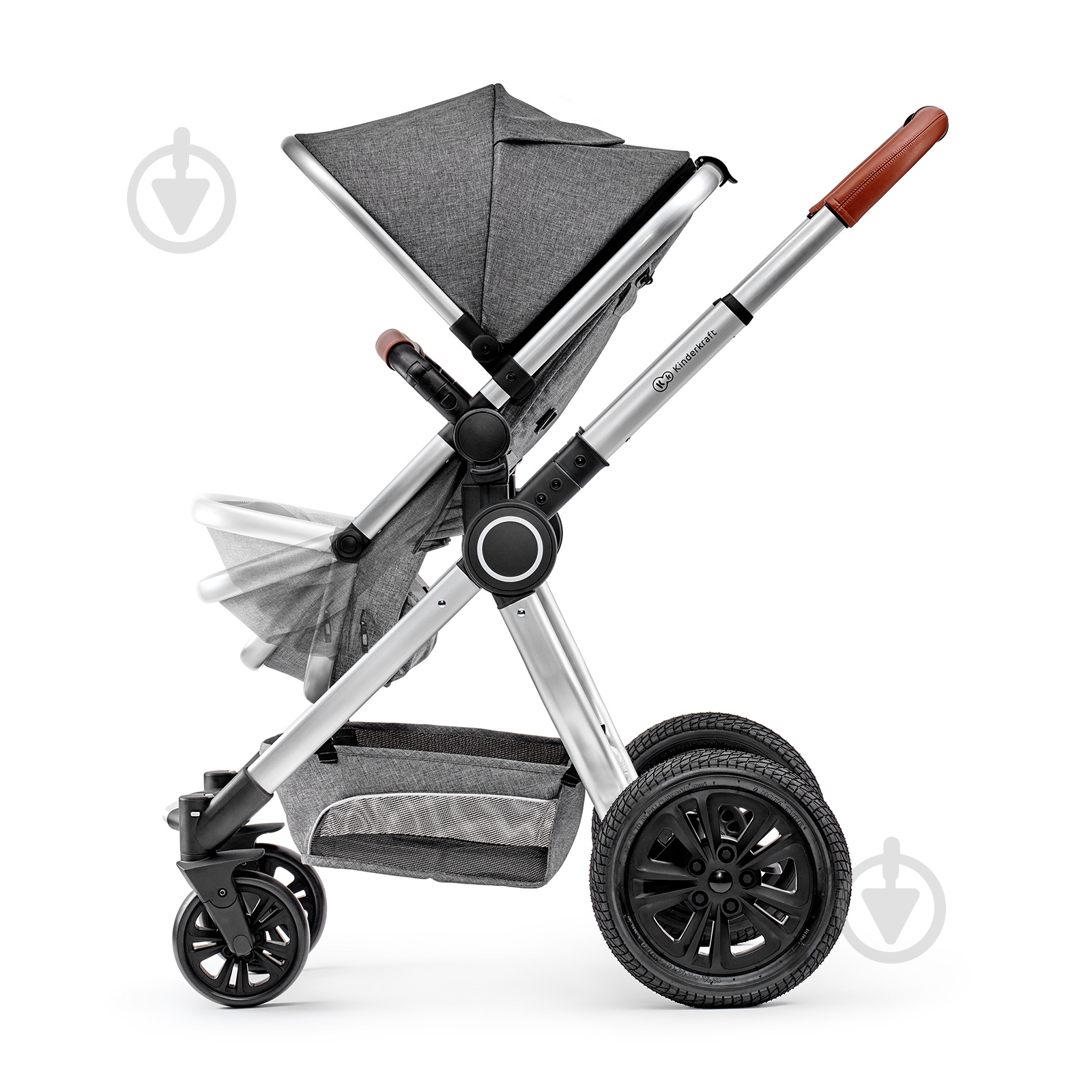 Коляска 3 в 1 Kinderkraft VEO серая - фото 8