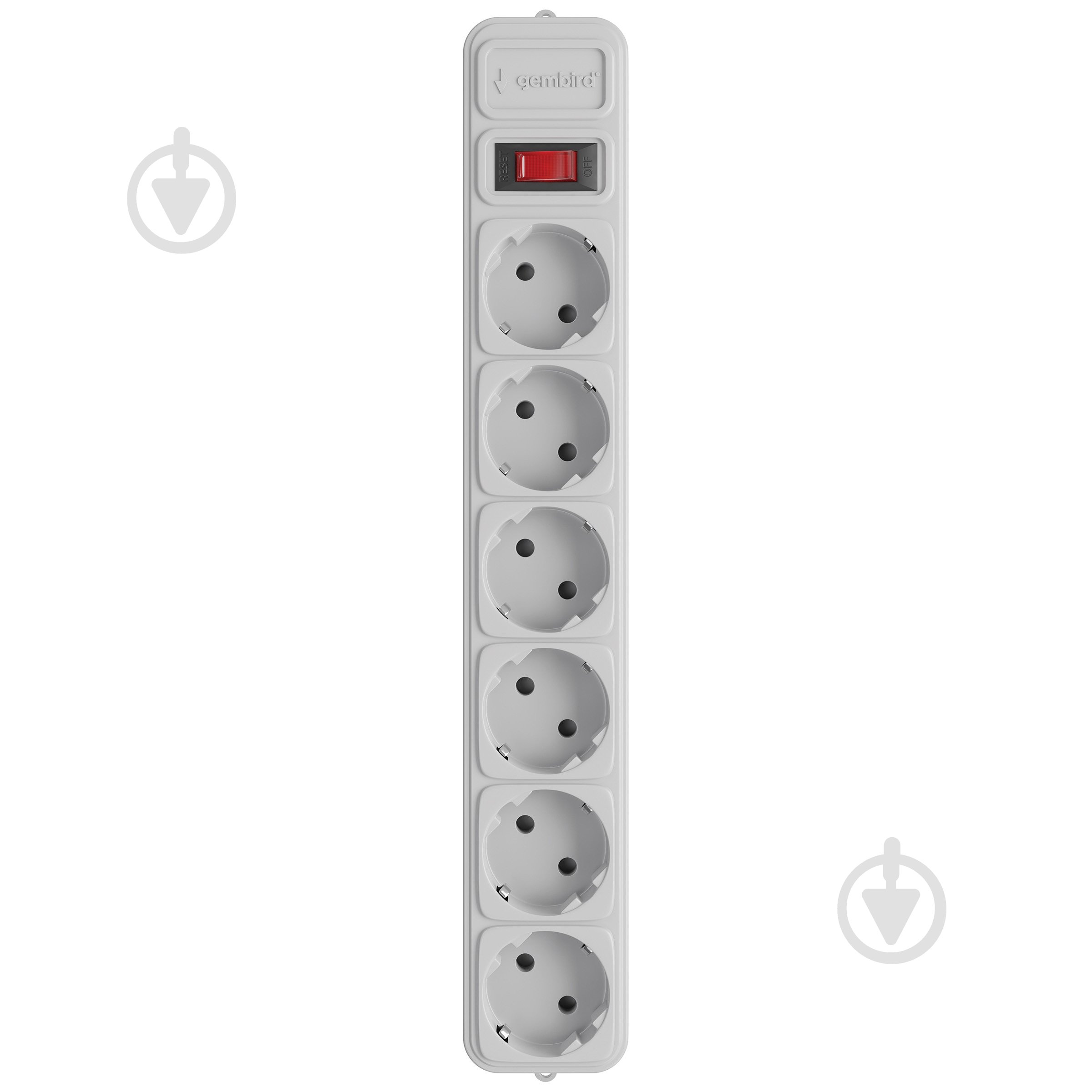 Сетевой фильтр Gembird с заземлением 6 гн. серый 4,5 м SPG6-G-15G - фото 1