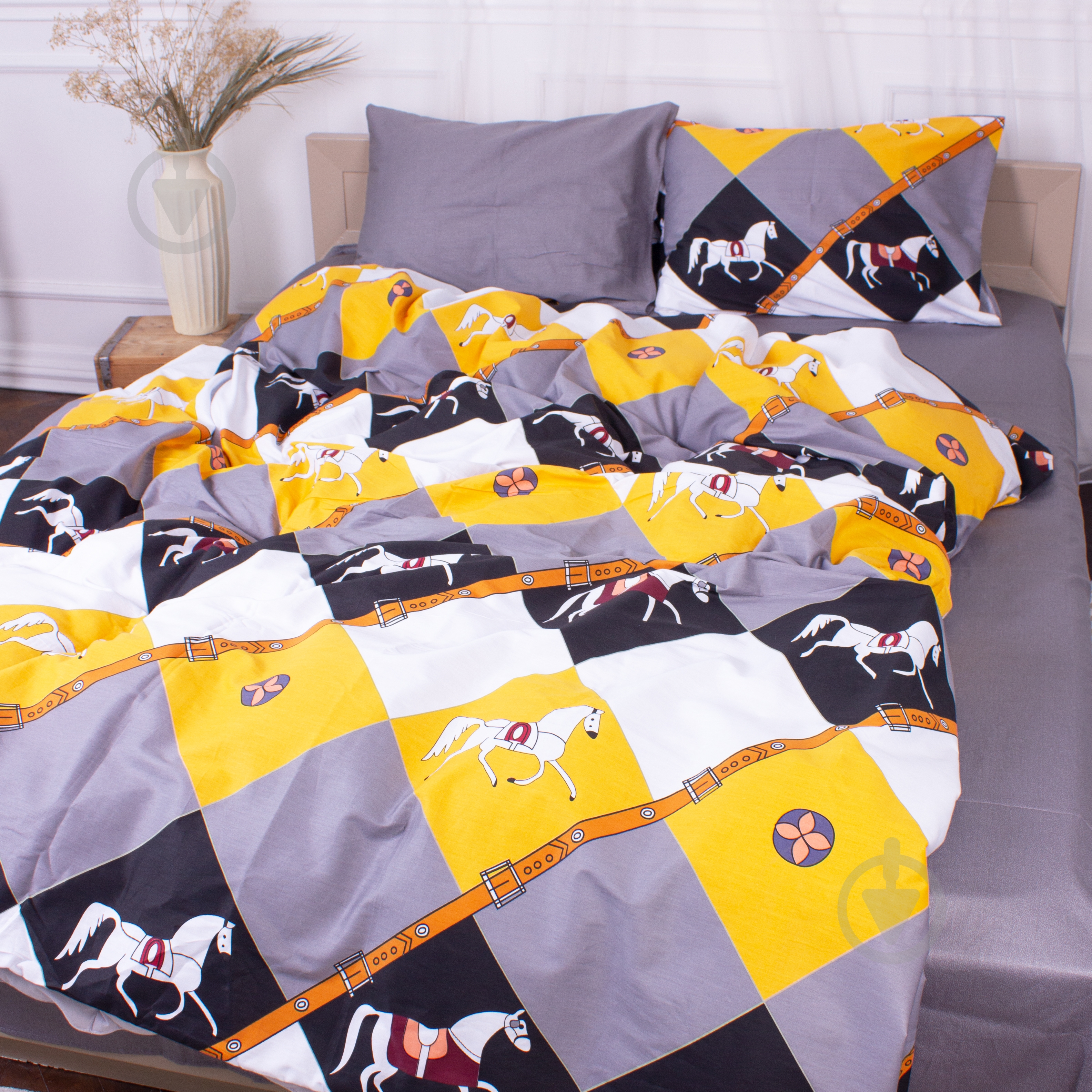 Комплект постільної білизни Сатин 175х210 см 22-1327 Important мультиколор MirSon - фото 1