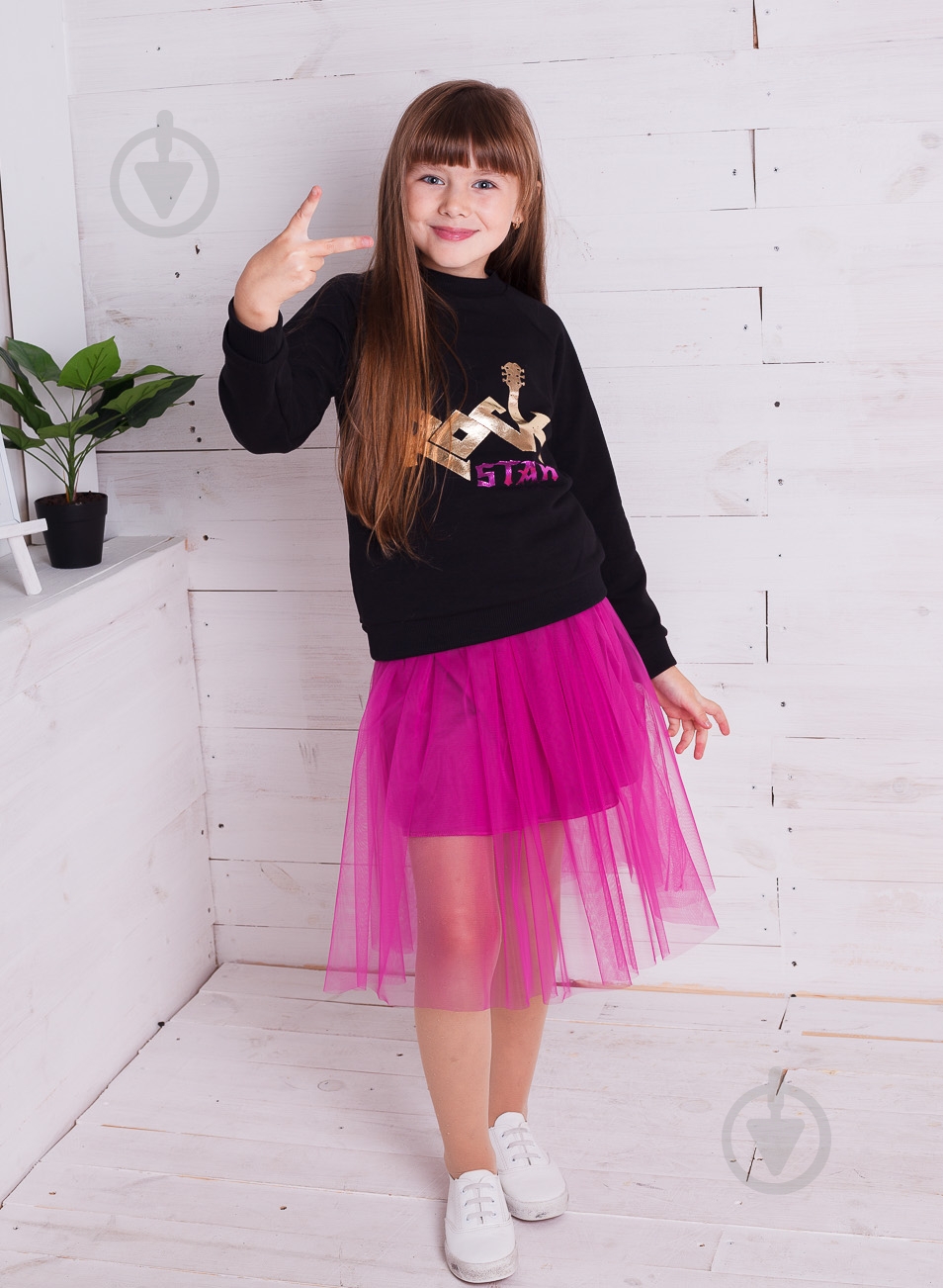 Юбка Sasha р.146 фуксия 3816 - фото 1 Юбка Sasha р.146 фуксия 3816 - фото 1