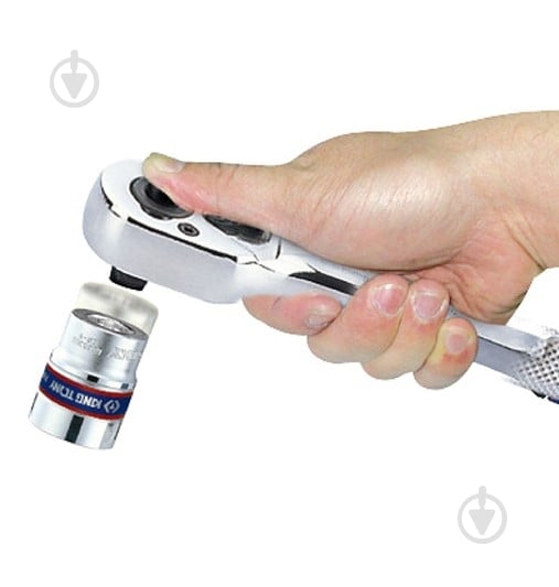 Тріскачка 1/4" 24 зуби з релізом (рукоятка з накаткою) KING TONY 1 шт. 2761-55F - фото 2 Тріскачка 1/4" 24 зуби з релізом (рукоятка з накаткою) KING TONY 1 шт. 2761-55F - фото 2