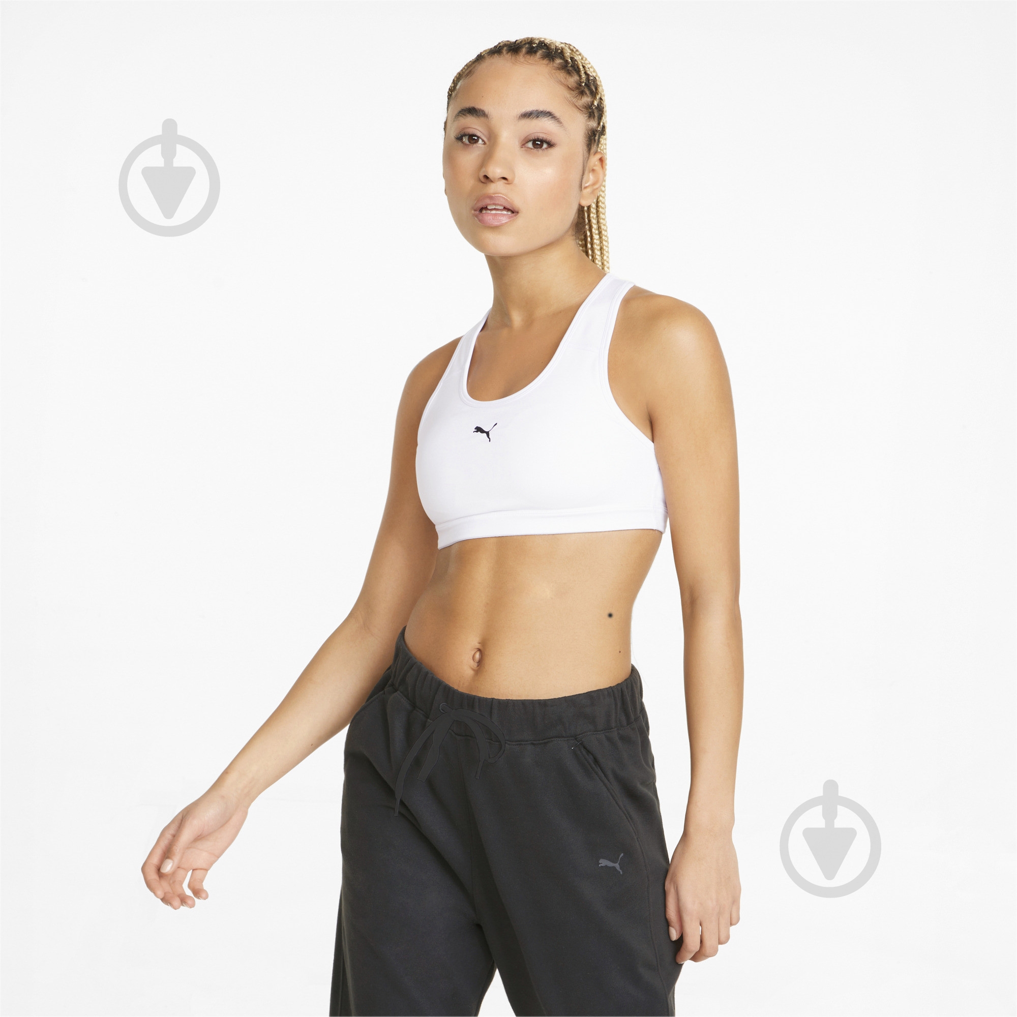 Бра Puma Mid 4Keeps Graphic Bra PM 52030609 р.XS белый - фото 1 Бра Puma Mid 4Keeps Graphic Bra PM 52030609 р.XS белый - фото 1