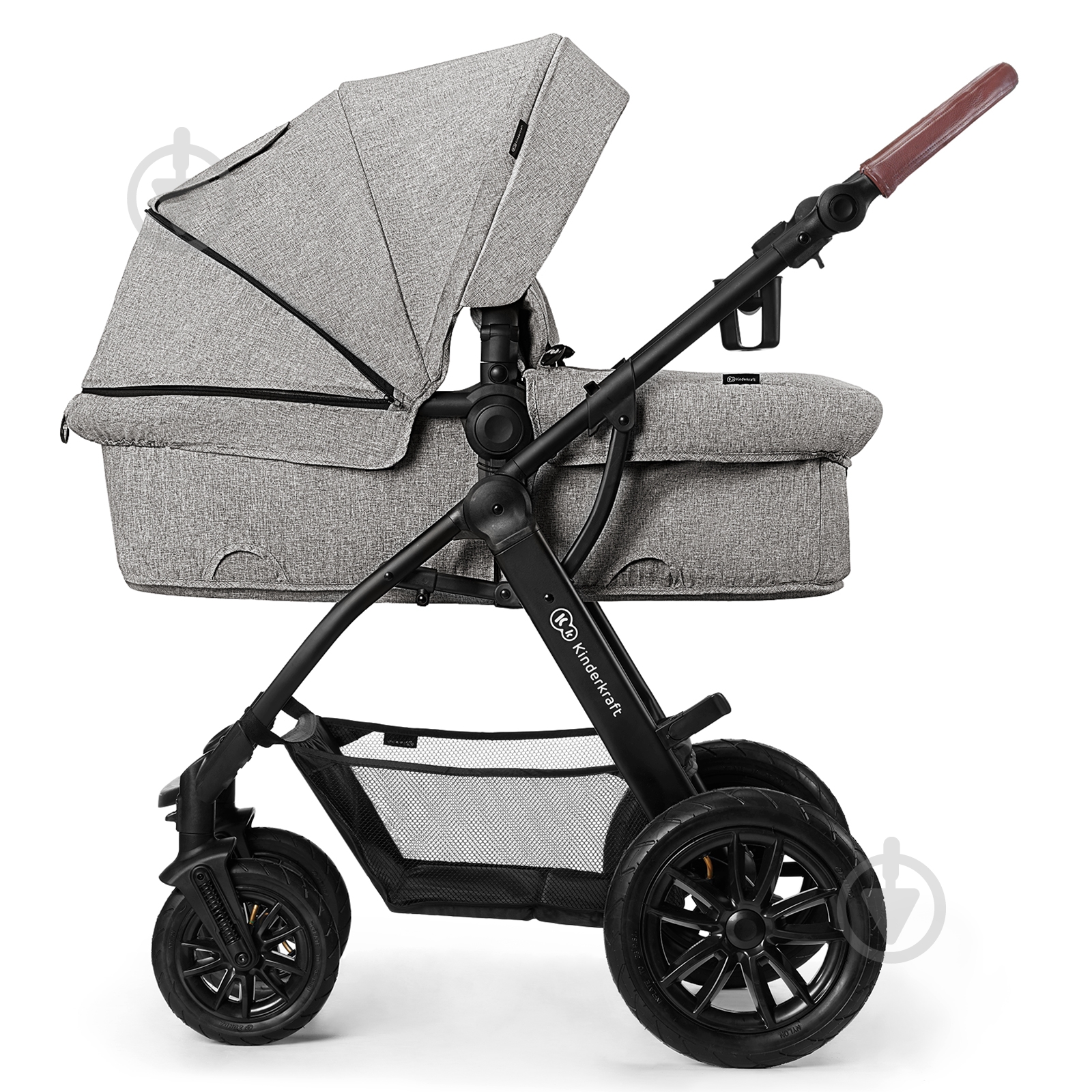 Коляска 3 в 1 Kinderkraft XMOOV Серая - фото 10