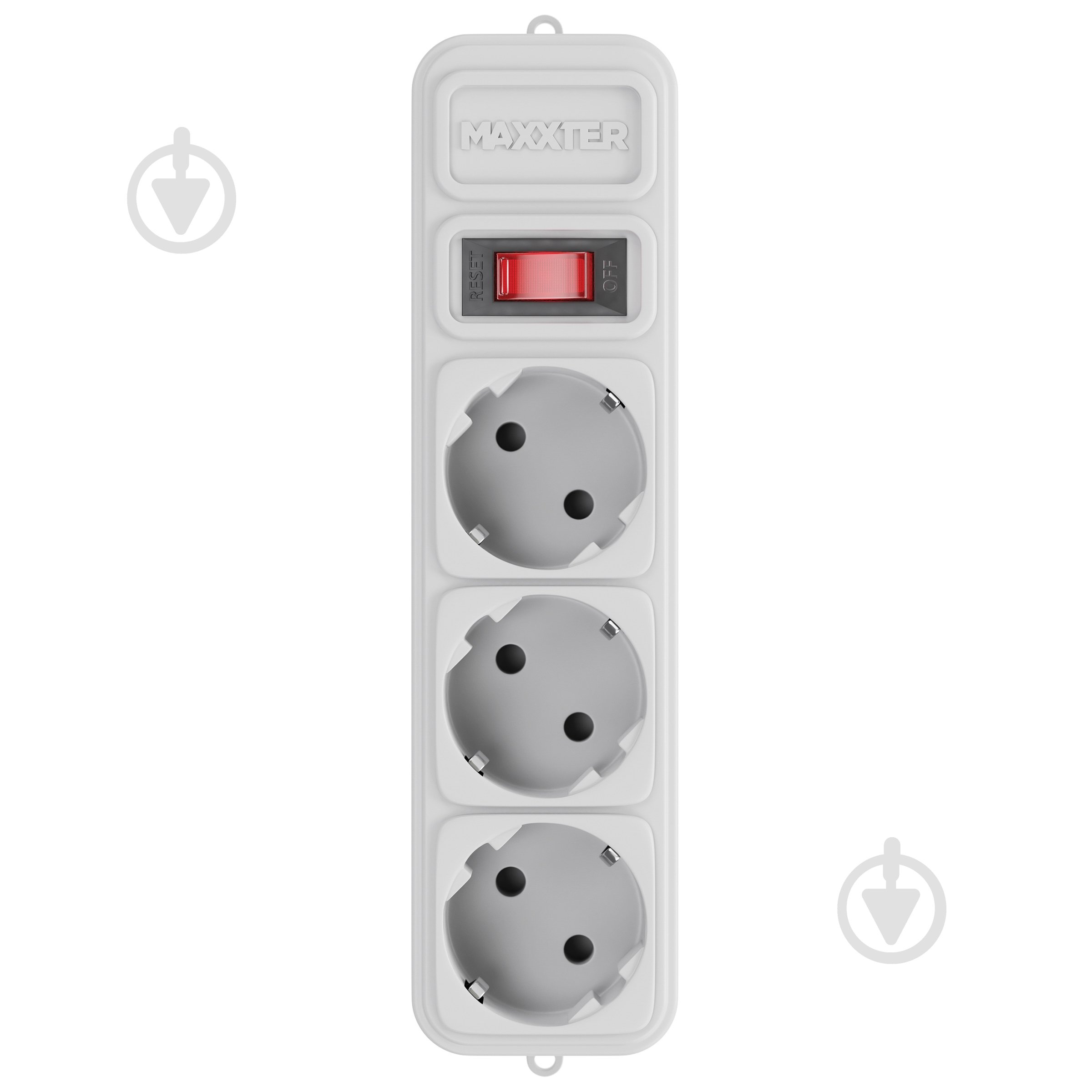 Мережевий фільтр Maxxter із заземленням 3 гн. сірий 1,8 м SPM3-G-6G - фото 1