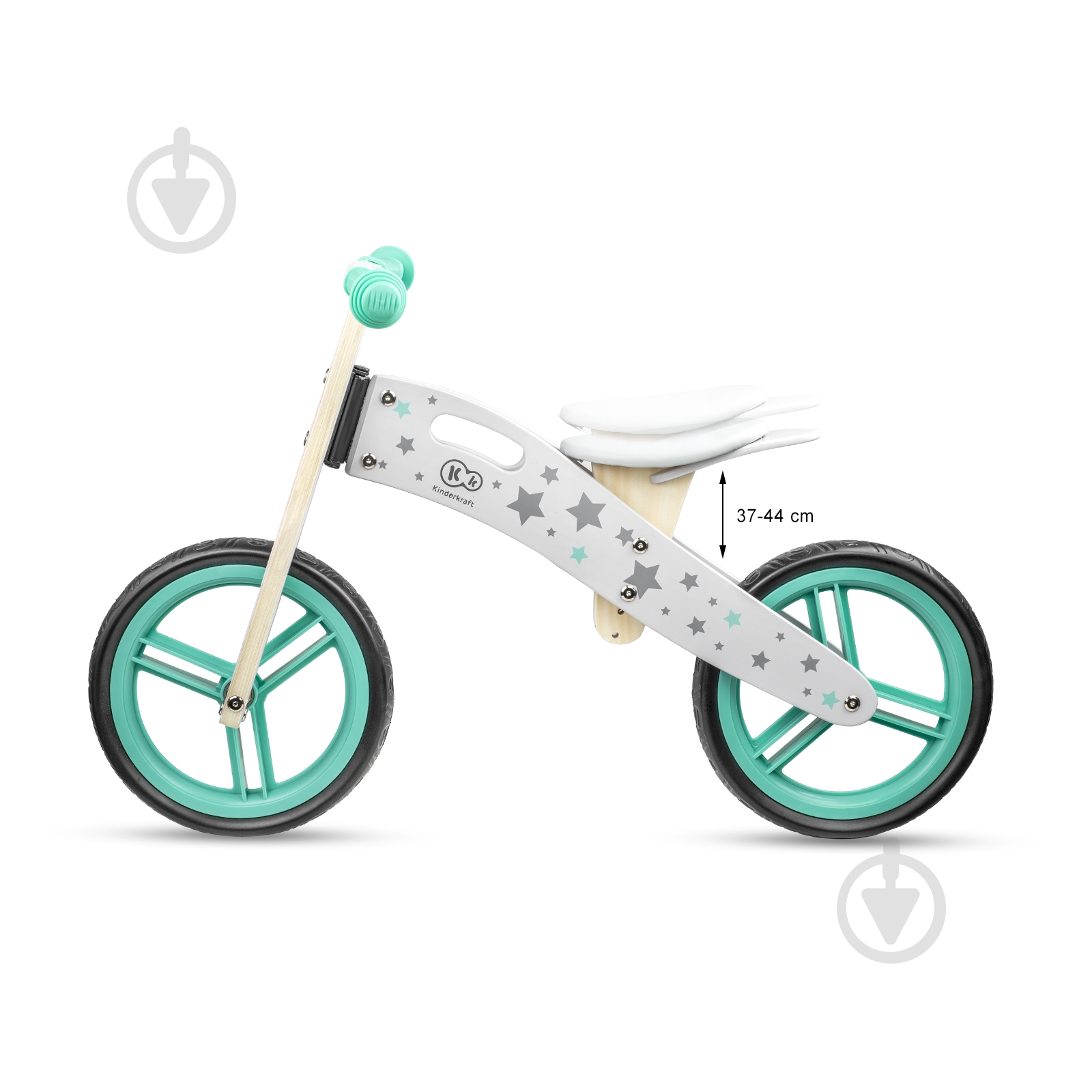 Беговел Kinderkraft Runner Звездочки бело-зеленый - фото 3