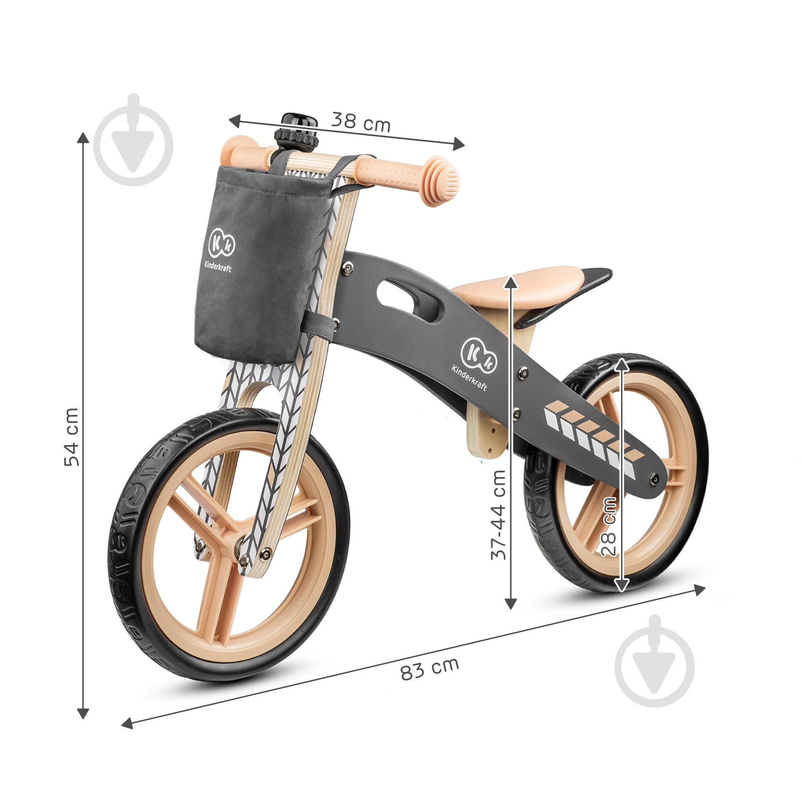 Беговел Kinderkraft Runner черный с бежевым - фото 12 Беговел Kinderkraft Runner черный с бежевым - фото 12