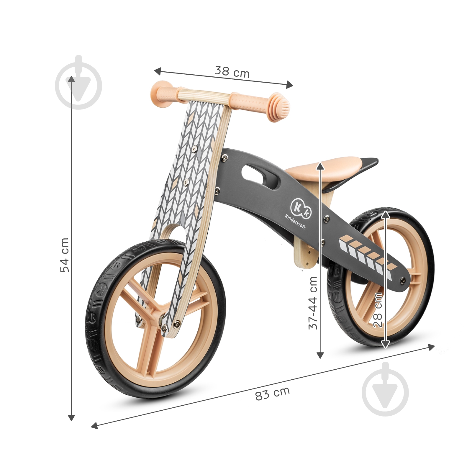 Беговел Kinderkraft Runner черный с бежевым - фото 10 Беговел Kinderkraft Runner черный с бежевым - фото 10