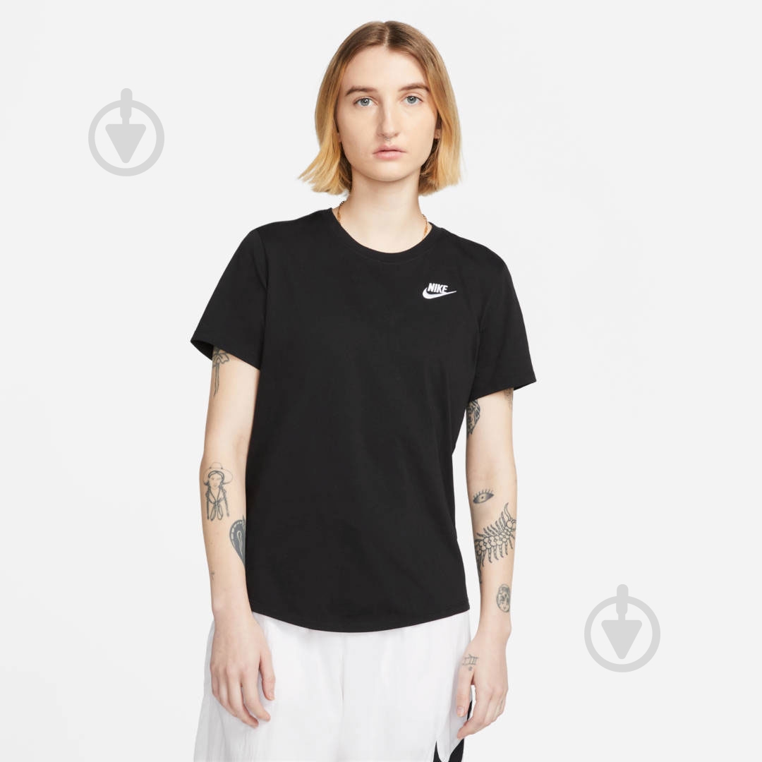 Футболка Nike W NSW CLUB SS TEE DX7902-010 р.L черный - фото 1