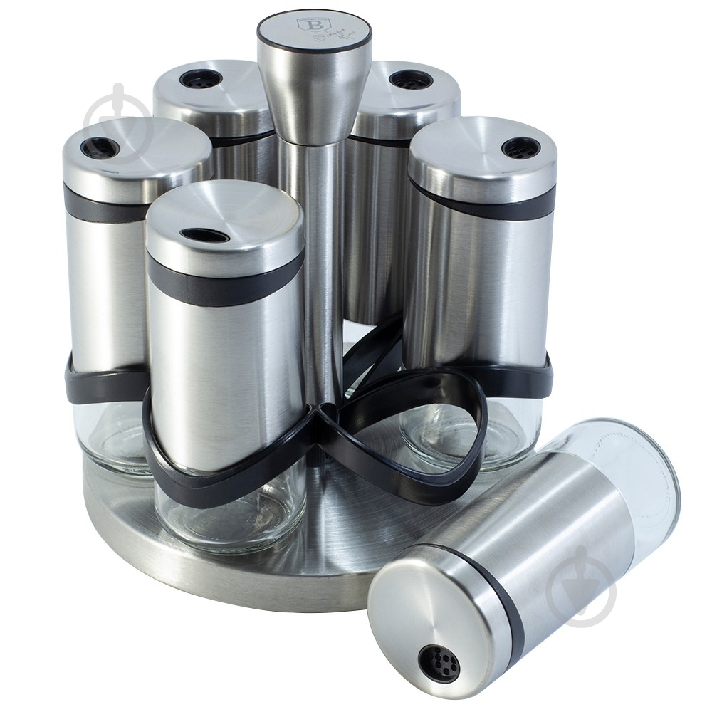 Набор для специй Berlinger Haus BLACK SILVER Collection 7 предметов BH 1991 - фото 1