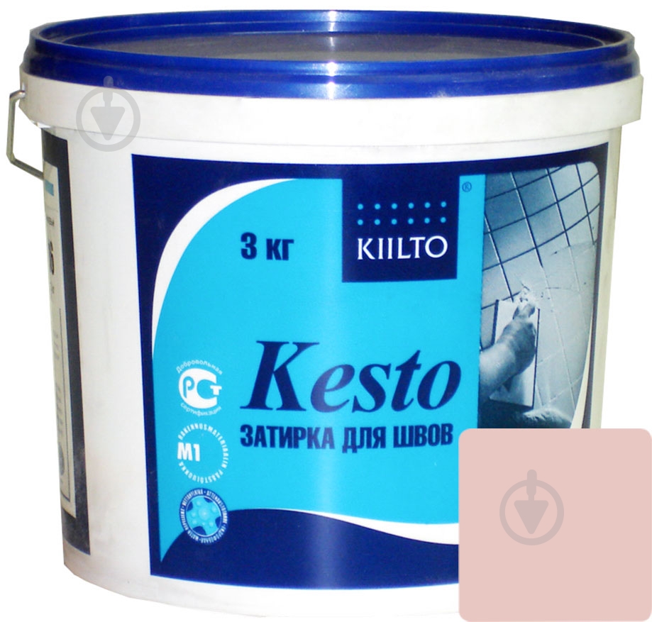 Фуга Kiilto Kesto 24 3 кг темно-розовый - фото 1