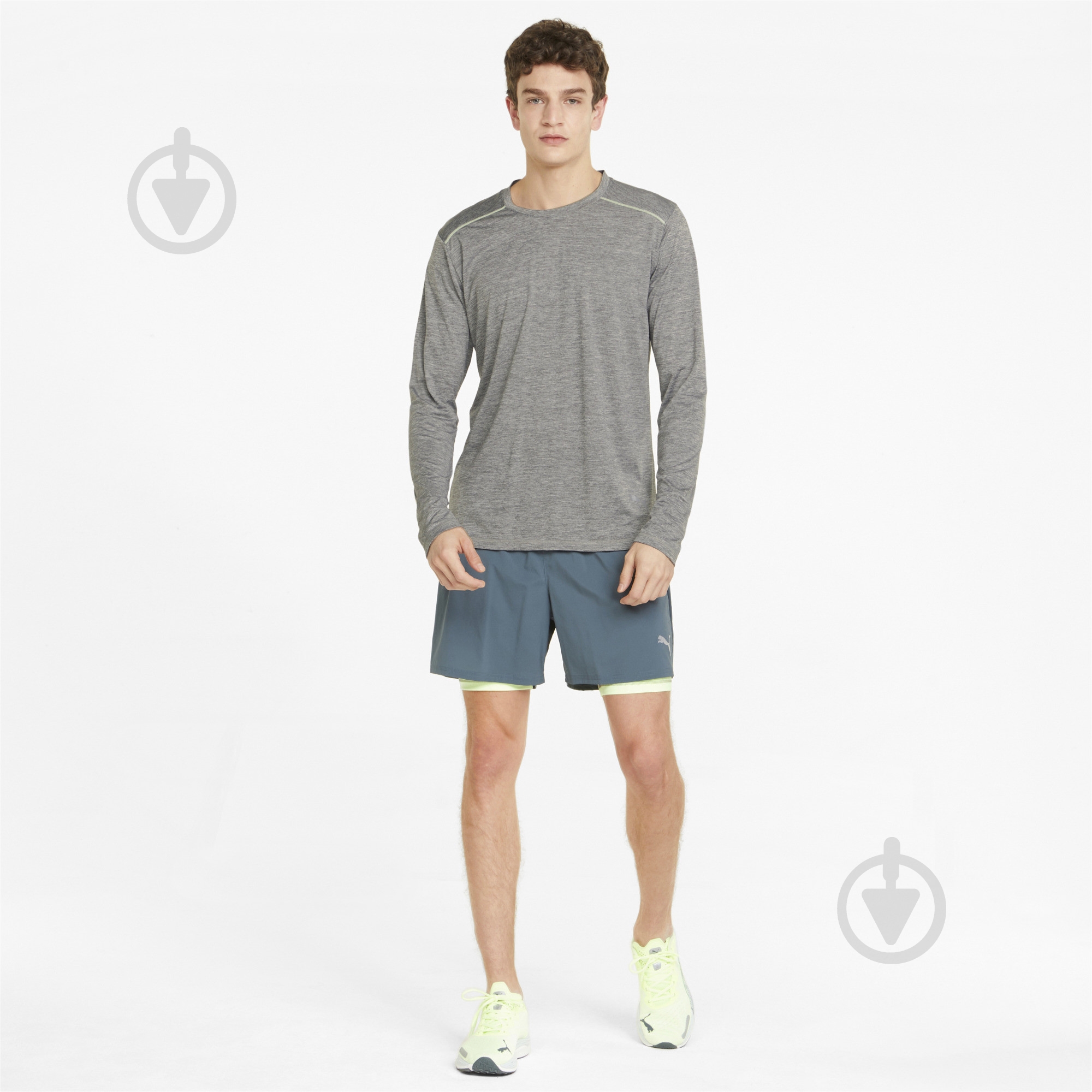 Футболка Puma RUN LS Tee M 52140303 р.M сірий - фото 3