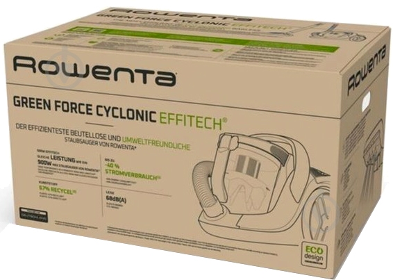 Пилосос Rowenta Green Force Cyclonic Effitech RO7C36EA black - фото 5 Пилосос Rowenta Green Force Cyclonic Effitech RO7C36EA black - фото 5