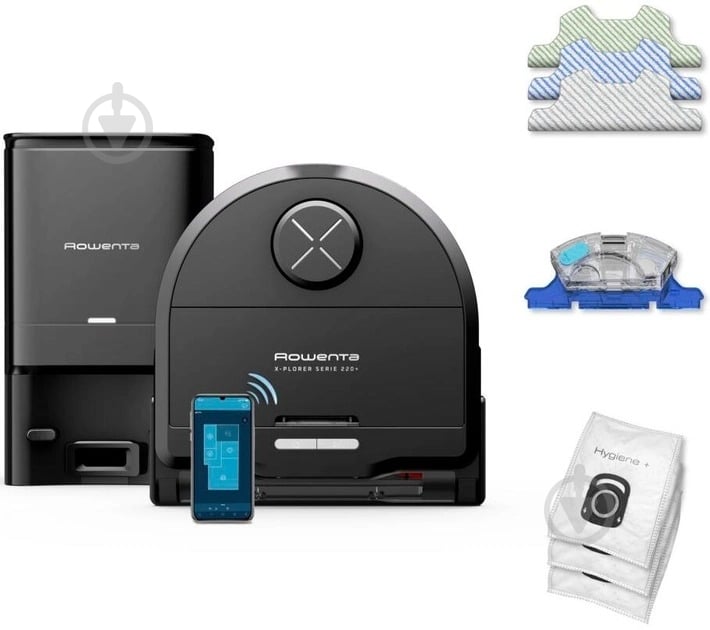 Робот-пилосос Rowenta X-PLORER Serie 220+ Animal & Allergy Model RR9495WH black - фото 8 Робот-пилосос Rowenta X-PLORER Serie 220+ Animal & Allergy Model RR9495WH black - фото 8