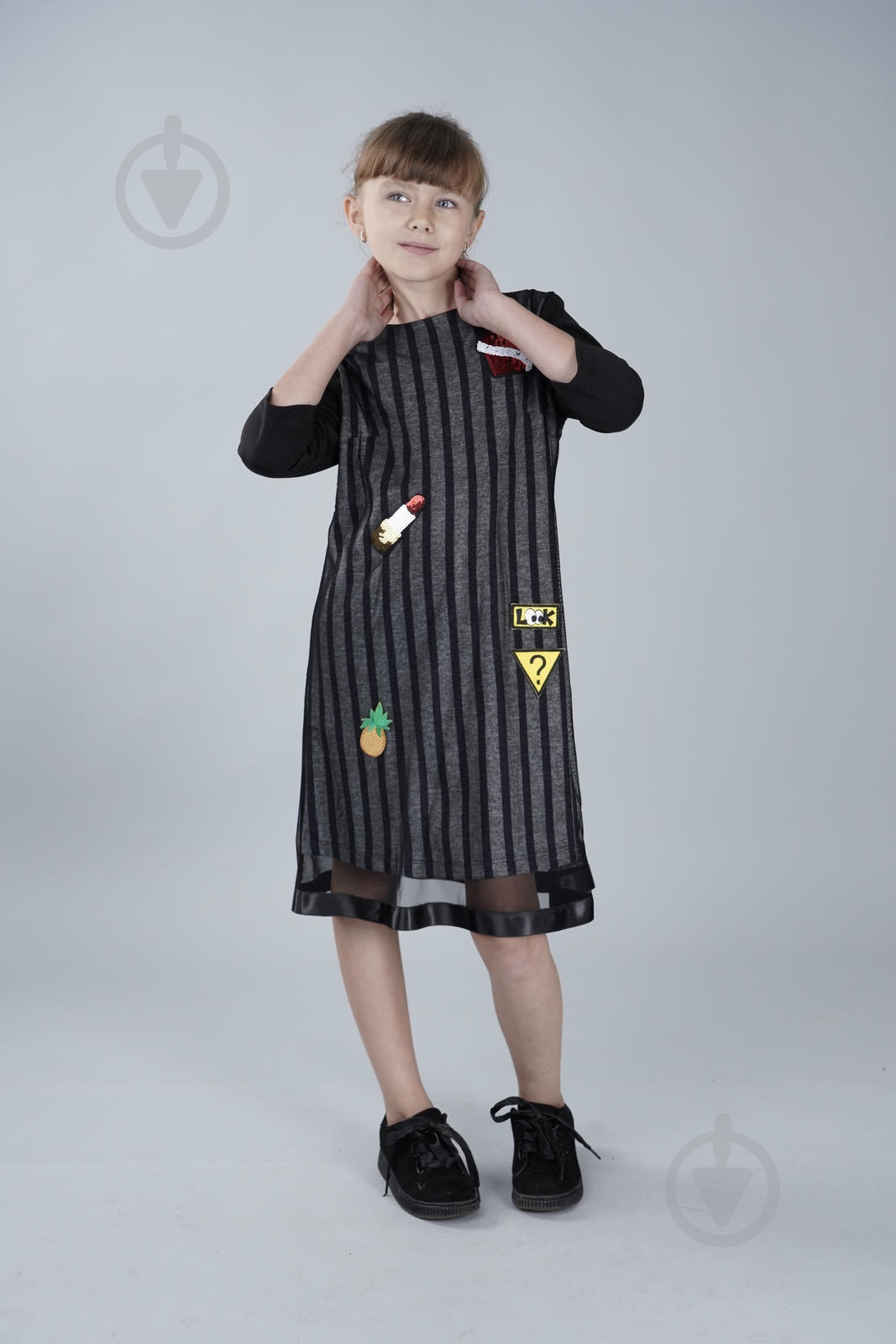 Платье Sasha р.140 черный 4066 - фото 4