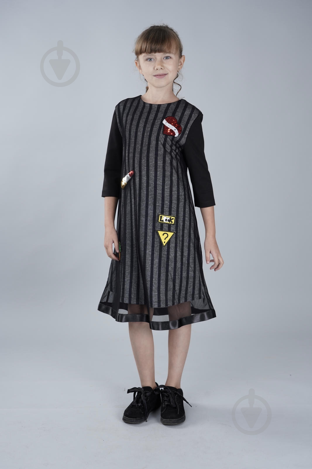 Платье Sasha р.140 черный 4066 - фото 3