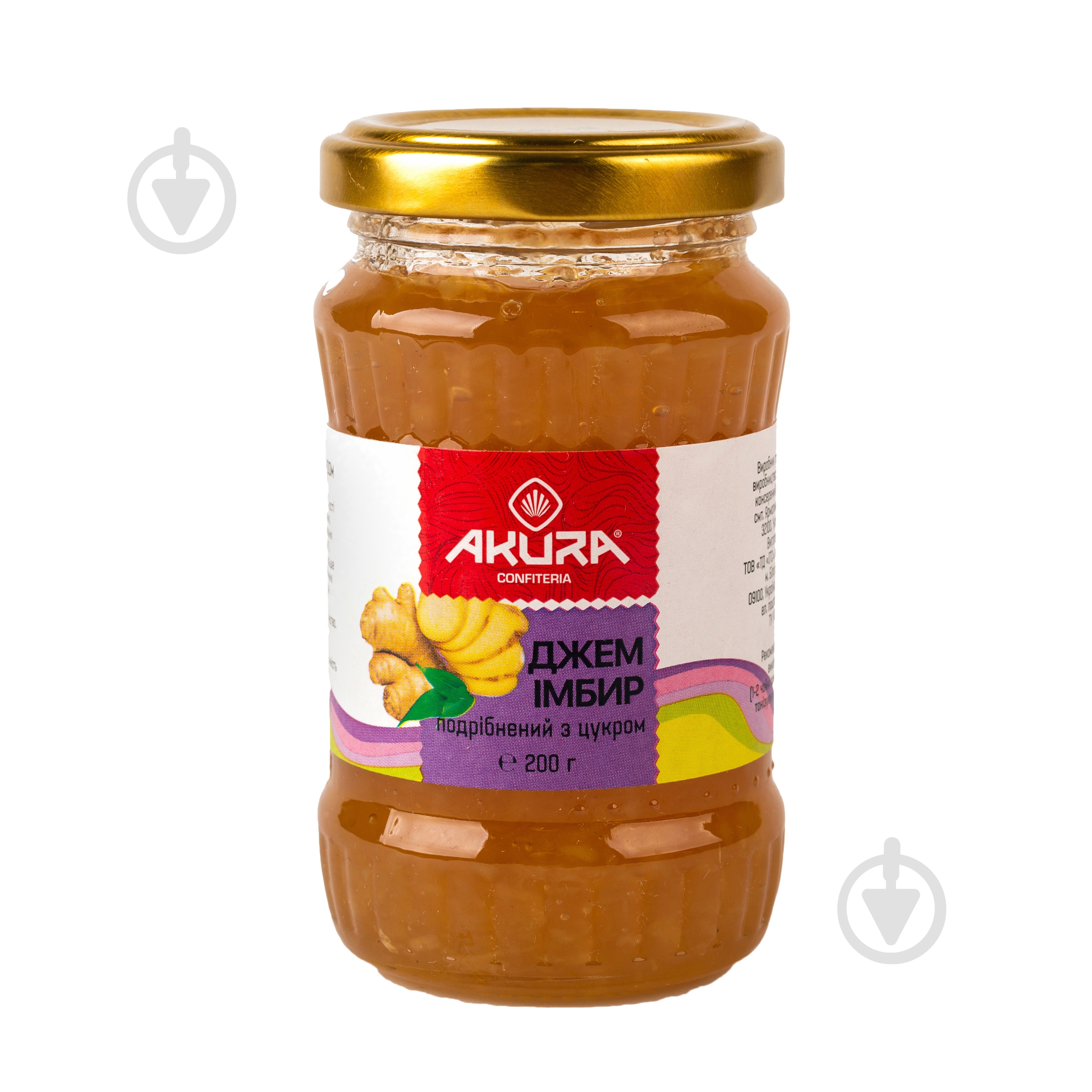 Джем Akura Імбир подрібнений з цукром 200 г - фото 1