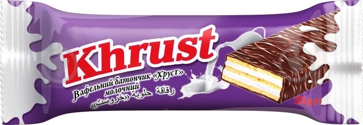 Вафли Хруст глазированные молочные 25 г - фото 1