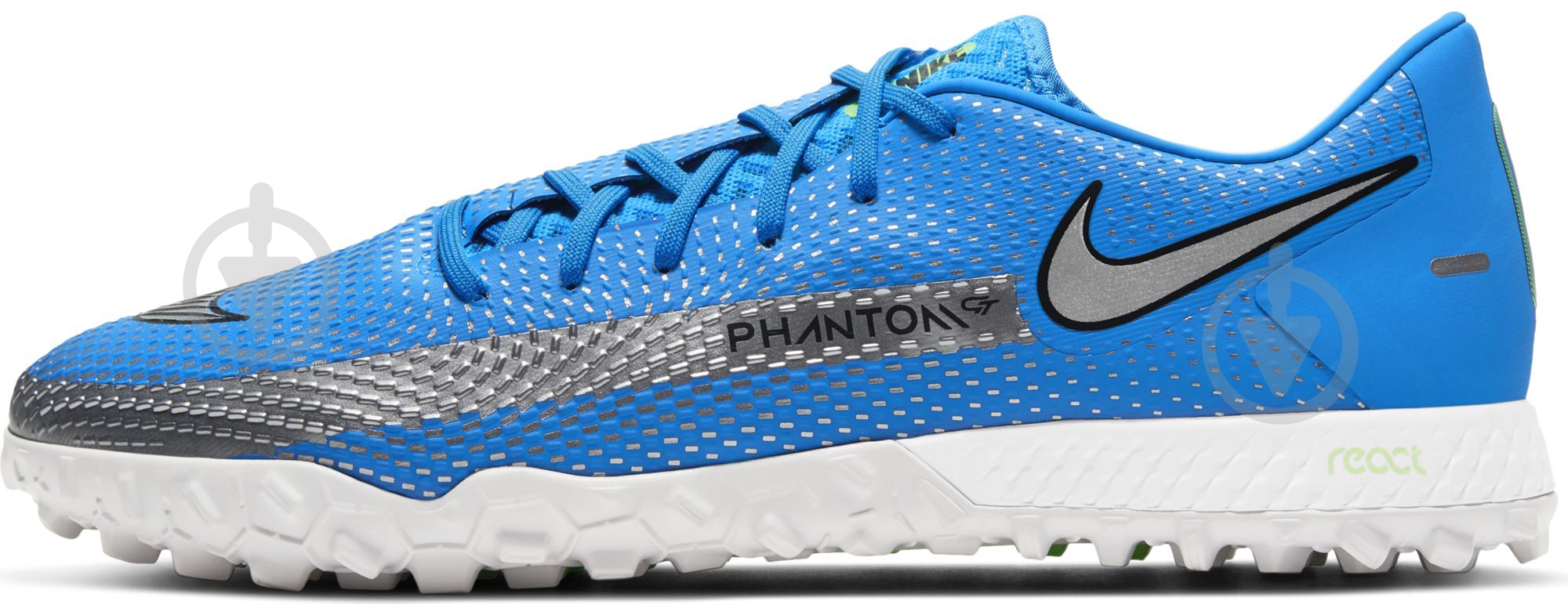 Сороконожки Nike React Phantom GT Pro TF CK8468-400 р.45 зеленый - фото 5