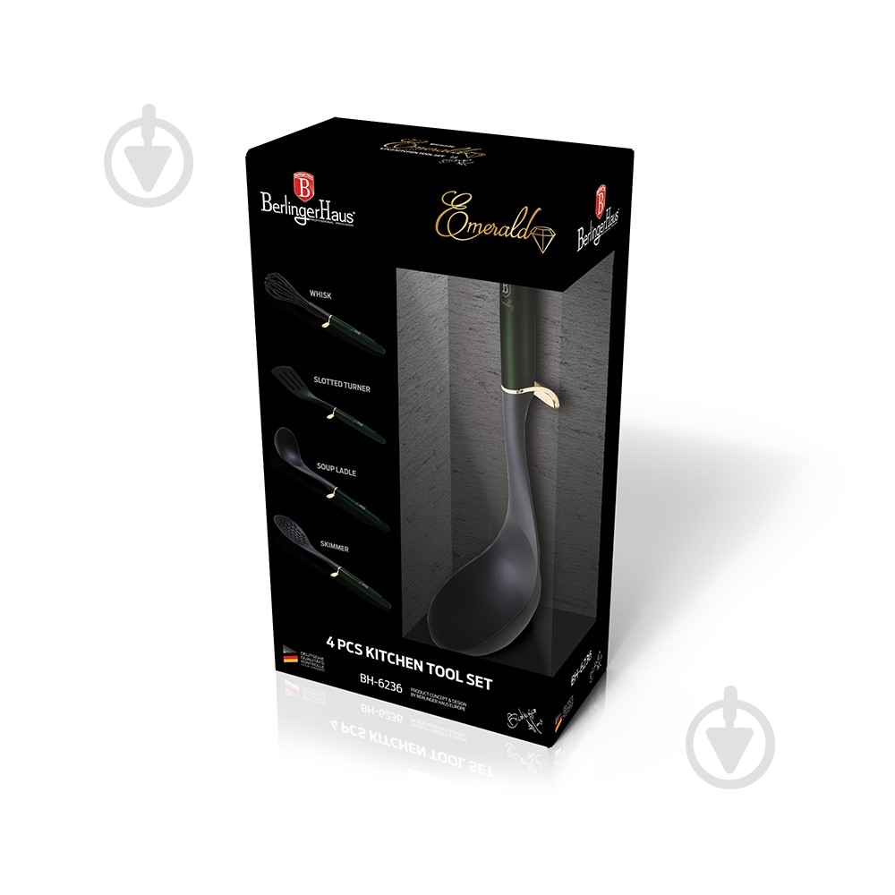 Набор кухонных принадлежностей Berlinger Haus Emerald Collection 4 предмета BH 6236 - фото 2 Набор кухонных принадлежностей Berlinger Haus Emerald Collection 4 предмета BH 6236 - фото 2