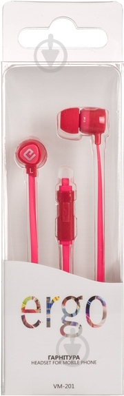Гарнітура Ergo VM-201 red - фото 2 Гарнітура Ergo VM-201 red - фото 2