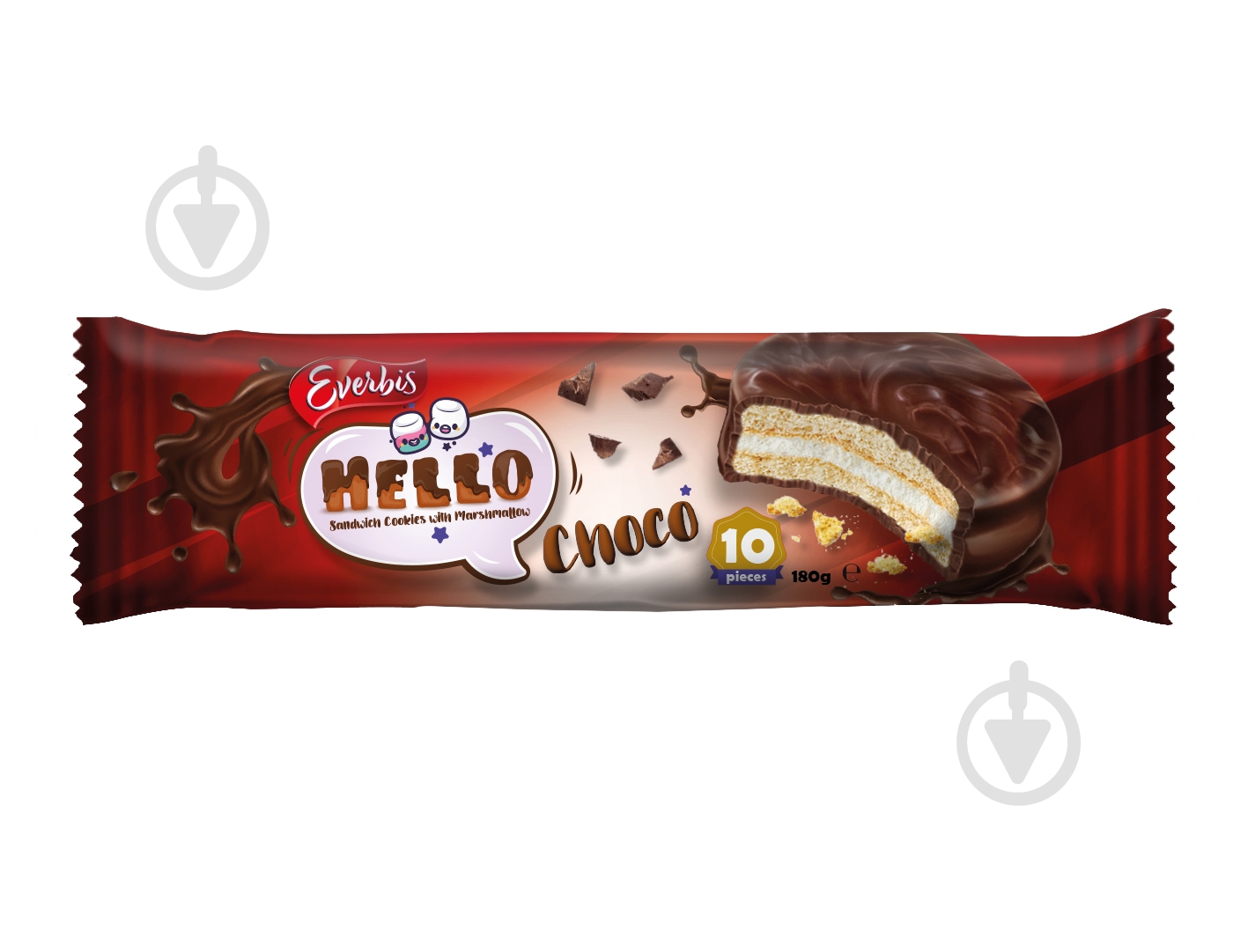 Печенье «Hello Choco» с начинкой маршмелоу 180 г (4823017509764) - фото 1 Печенье «Hello Choco» с начинкой маршмелоу 180 г (4823017509764) - фото 1