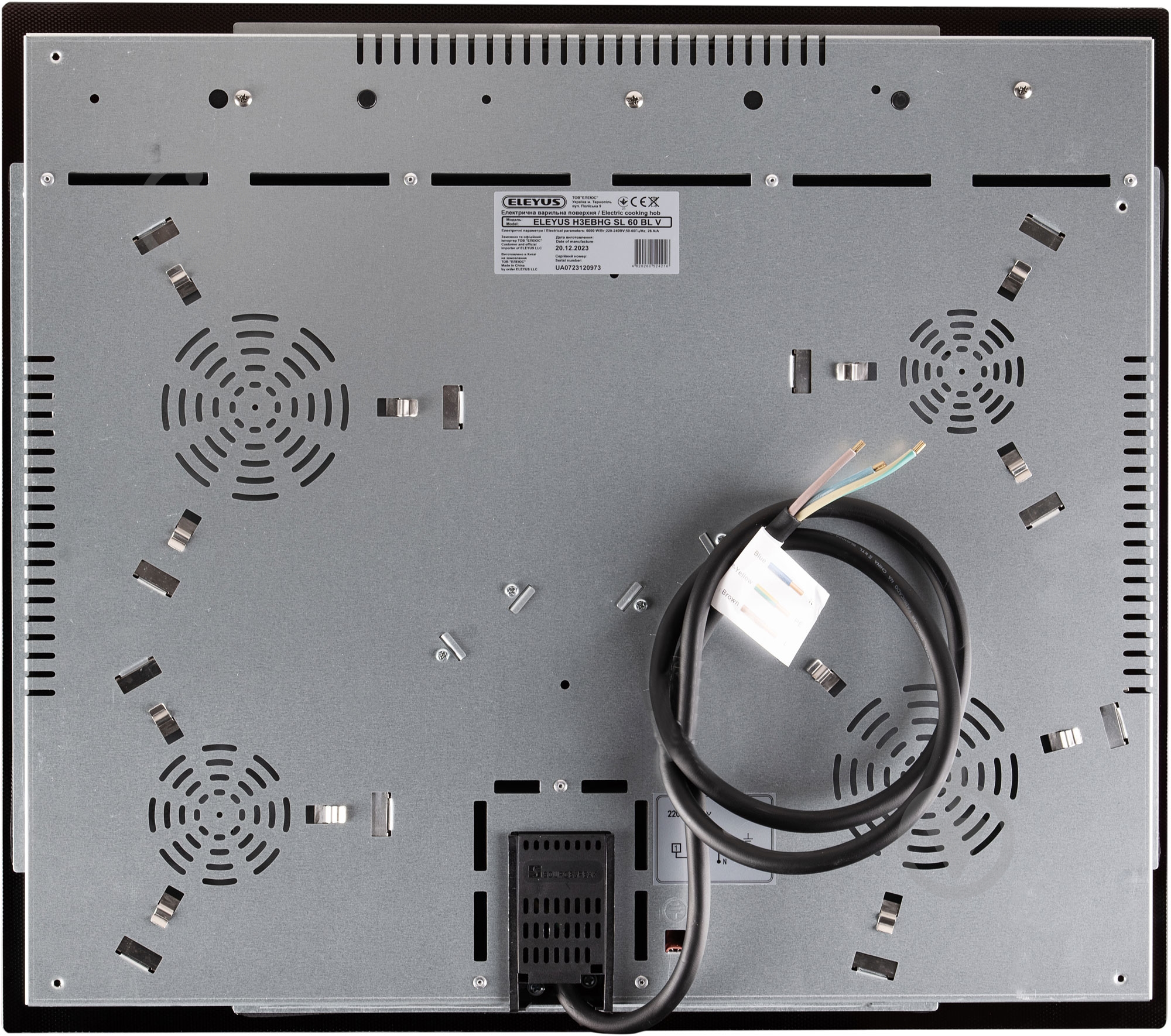 Комплект встраиваемой техники Eleyus Ester 6006 BL + H3EBHG SL 60 BL V + AGAT 1200 LED 60 BL - фото 28