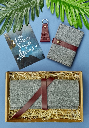 Набор подарочный BlankNote Осло серый BN-set-access-30-felt - фото 2