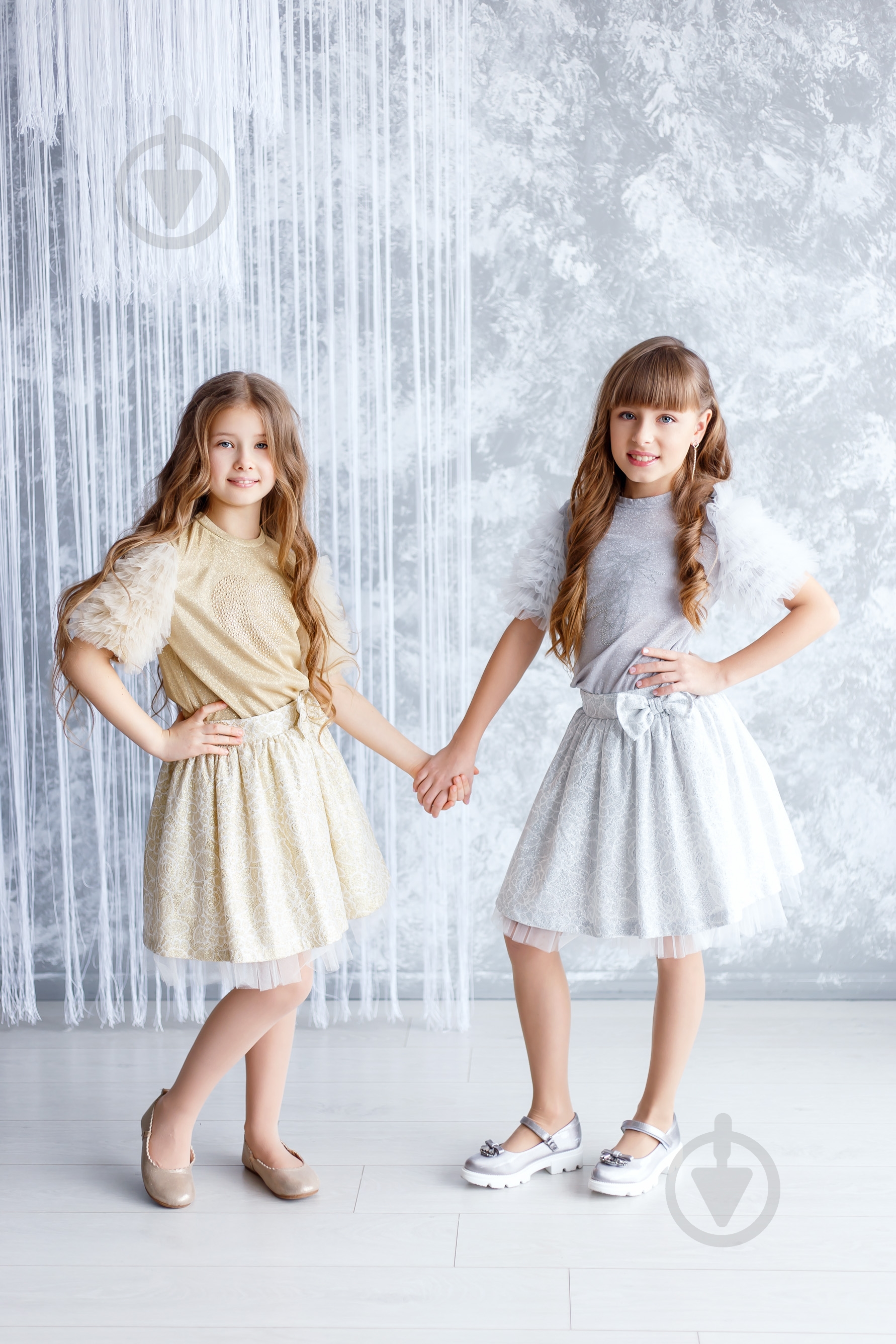 Спідниця Sasha р.122 сріблястий 4283/1 - фото 1 Спідниця Sasha р.122 сріблястий 4283/1 - фото 1