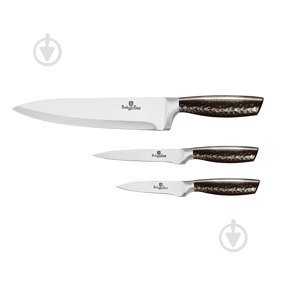 Набор ножей Berlinger Haus Shine Basalt Collection 3 предмета BH 2465 - фото 1