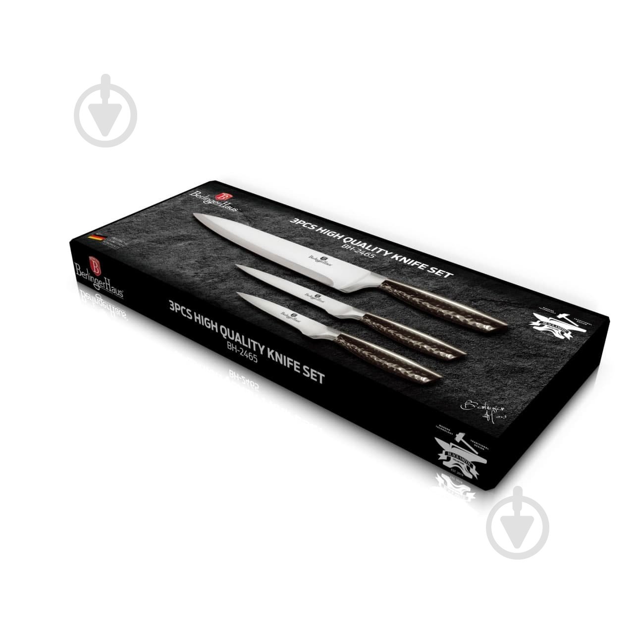 Набор ножей Berlinger Haus Shine Basalt Collection 3 предмета BH 2465 - фото 2