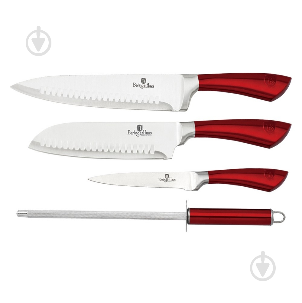 Набор ножей Berlinger Haus Metallic Line BURGUNDY Edition 4 предмета BH 2011 - фото 1 Набор ножей Berlinger Haus Metallic Line BURGUNDY Edition 4 предмета BH 2011 - фото 1
