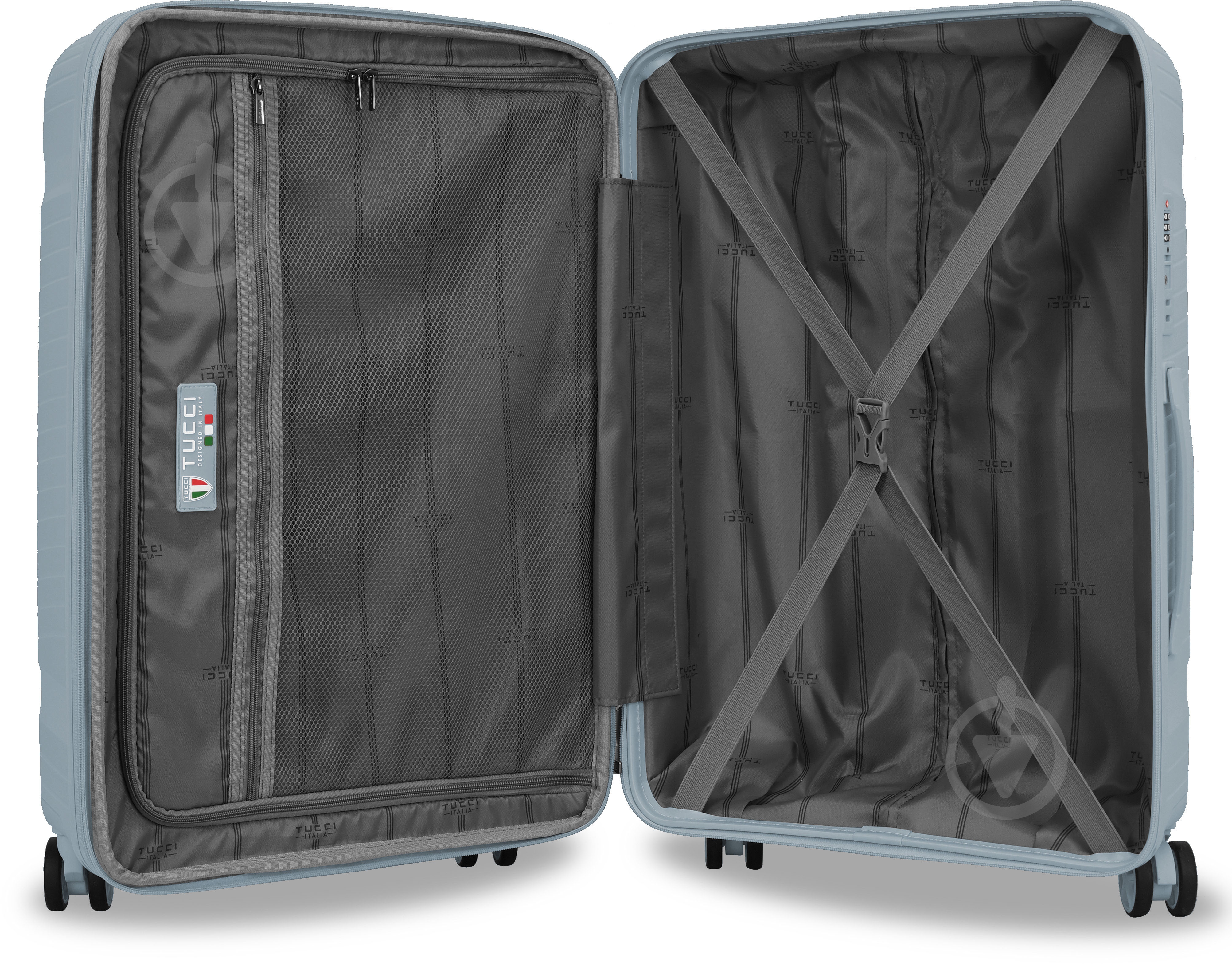 Чемодан MS-2592 M голубой - фото 3