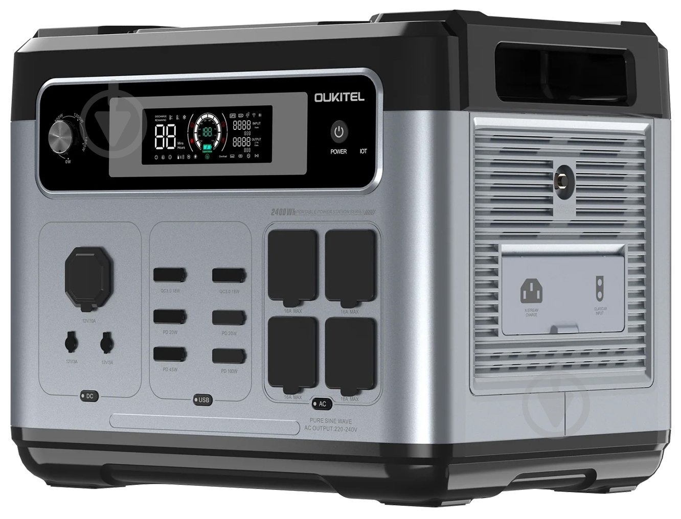 Зарядная станция Oukitel P2400E 2400 Вт (2048 Вт·ч) - фото 2 Зарядная станция Oukitel P2400E 2400 Вт (2048 Вт·ч) - фото 2