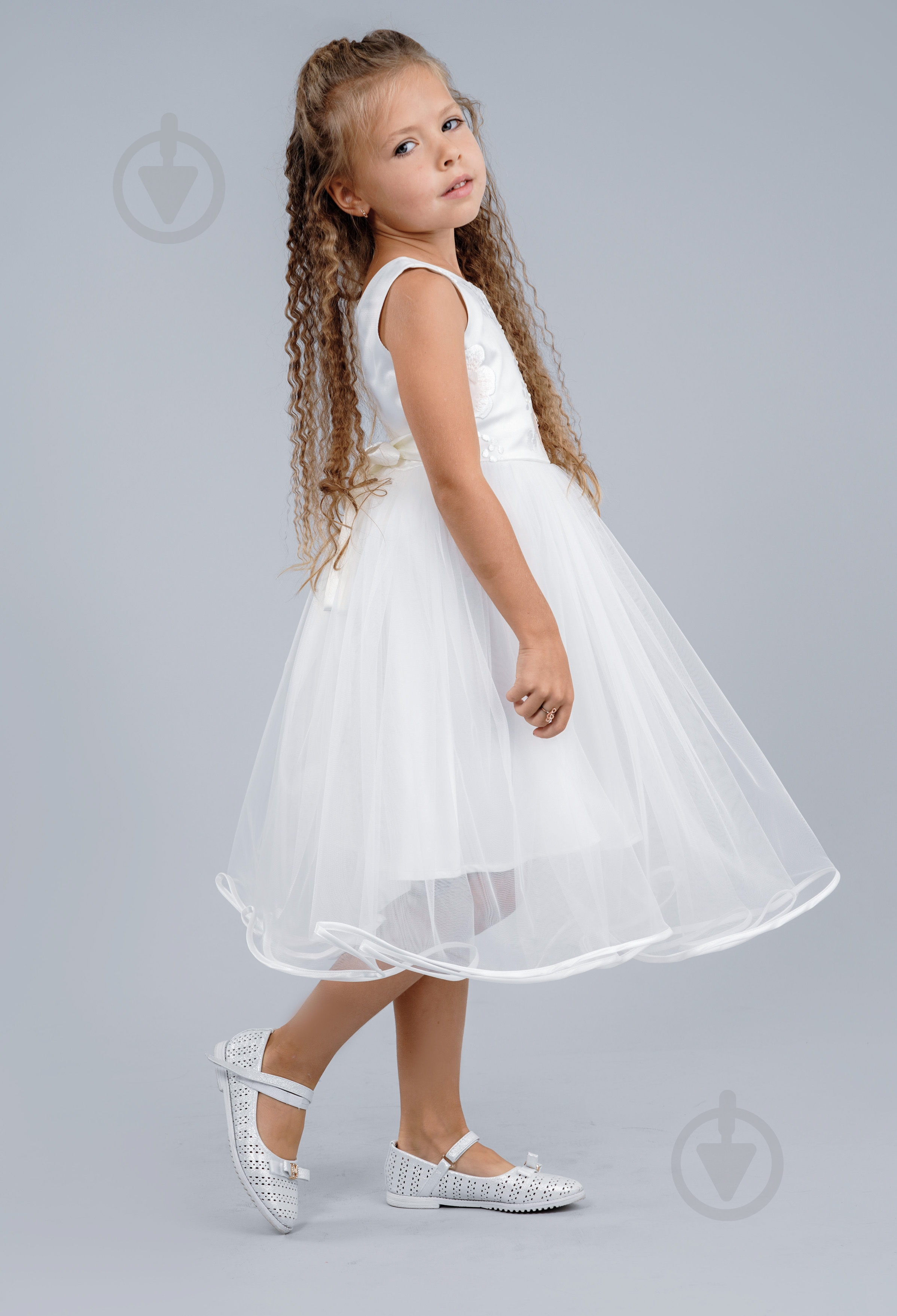 Платье Sasha р.140 молочный 4075/1 - фото 2 Платье Sasha р.140 молочный 4075/1 - фото 2