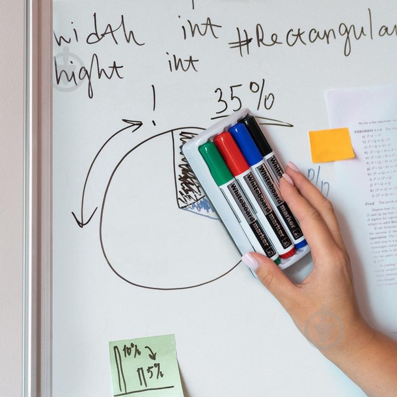 Набір маркерів Axent Whiteboard D2800: 4 маркери та магнітний тримач-губка в асортименті D2800-80 - фото 3