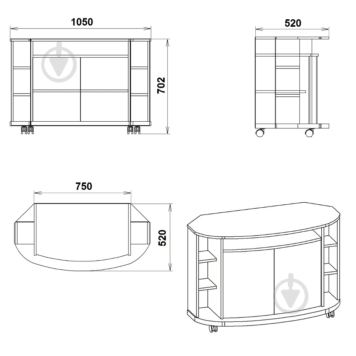 Тумба под ТВ Компанит Хортица яблоня - фото 2