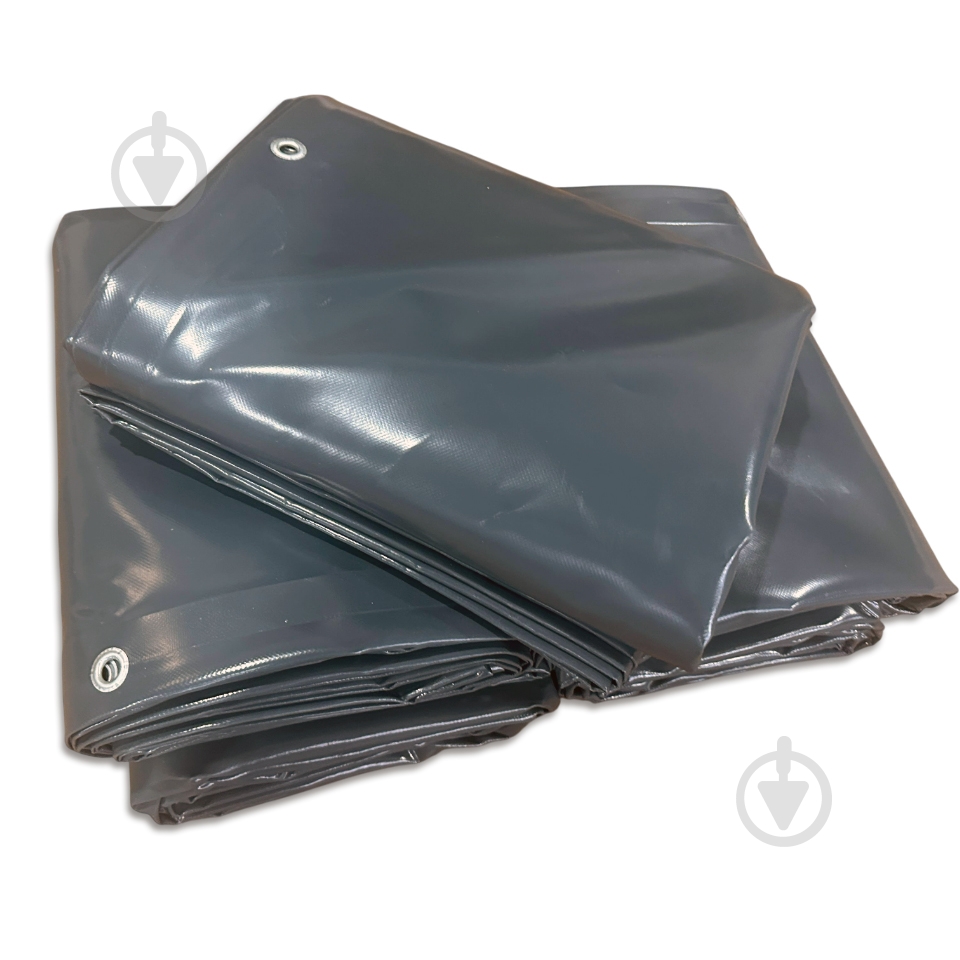 Тент универсальный Техно Тент Плюс водонепроницаемый ПВХ 650 г/м² с люверсами 2,40х4 м графит - фото 3 Тент универсальный Техно Тент Плюс водонепроницаемый ПВХ 650 г/м² с люверсами 2,40х4 м графит - фото 3