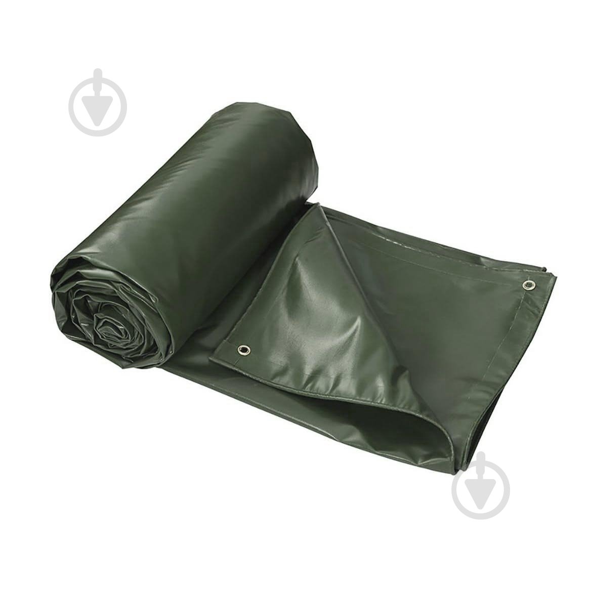 Тент универсальный Техно Тент Плюс водонепроницаемый ПВХ 650 г/м² с люверсами 3х4,85 м хаки - фото 1