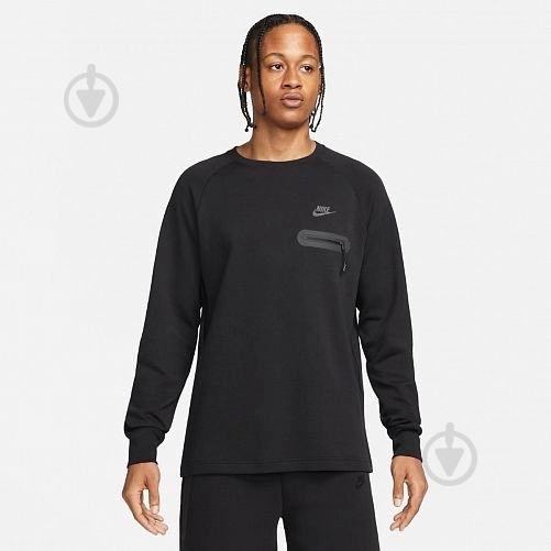 Свитшот Nike M NK TECH LS TOP FD9880-010 р.L черный - фото 1