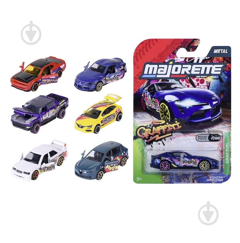 Машинка Majorette Графіті преміум 7,5 см 8504100002 - фото 1 Машинка Majorette Графіті преміум 7,5 см 8504100002 - фото 1