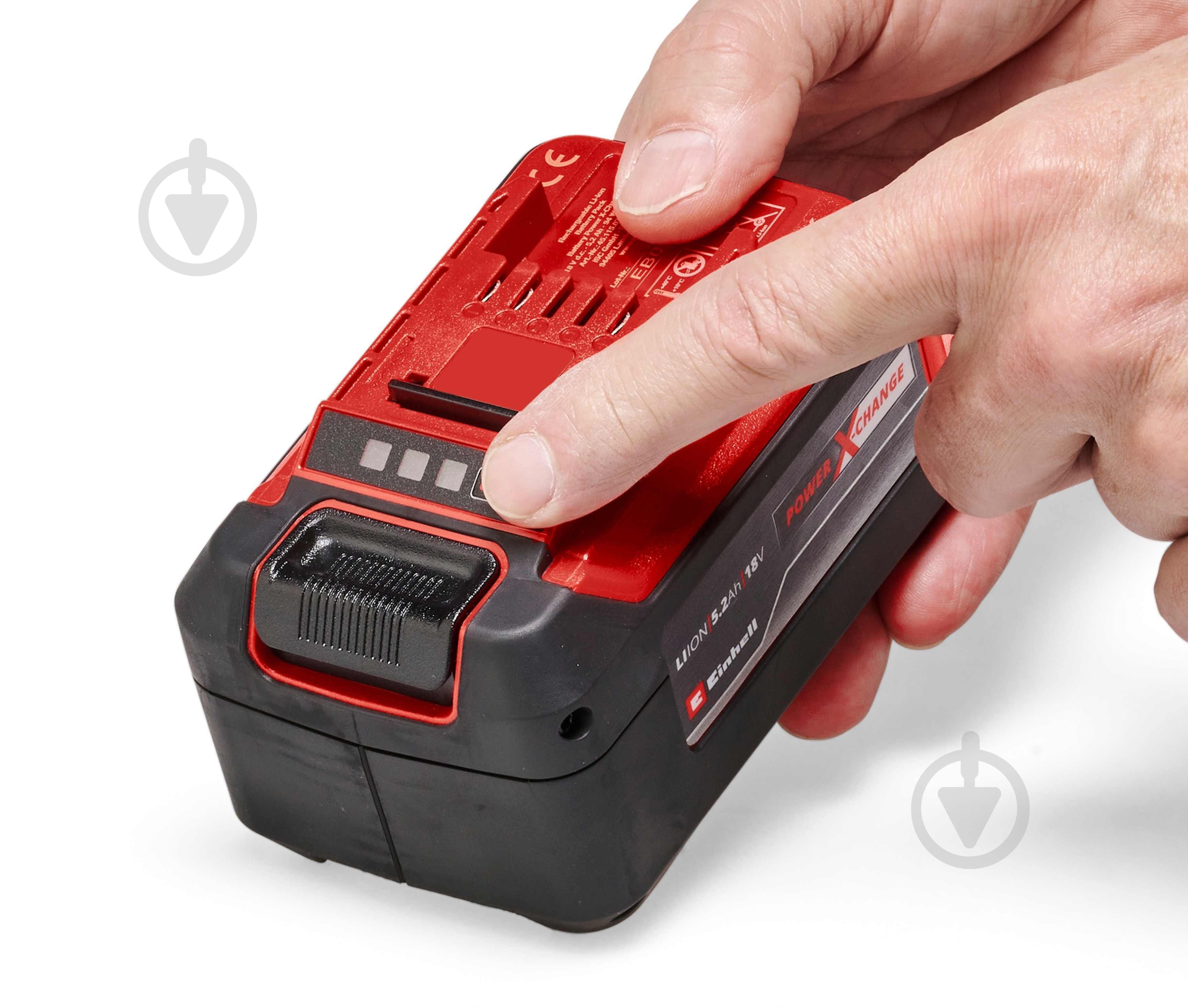 Акумуляторна батарея і зарядний пристрій Einhell 18,0V 5,2Ah PXC Starter Kit 4512147 - фото 4 Акумуляторна батарея і зарядний пристрій Einhell 18,0V 5,2Ah PXC Starter Kit 4512147 - фото 4