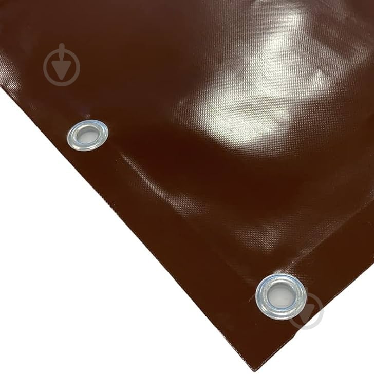 Тент универсальный Техно Тент Плюс водонепроницаемый ПВХ 650 г/м² с люверсами 4х4,85 м коричневый - фото 2 Тент универсальный Техно Тент Плюс водонепроницаемый ПВХ 650 г/м² с люверсами 4х4,85 м коричневый - фото 2
