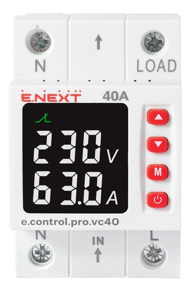Реле напряжения и тока E.NEXT e.control.pro.vc40 p0690101 - фото 2 Реле напряжения и тока E.NEXT e.control.pro.vc40 p0690101 - фото 2