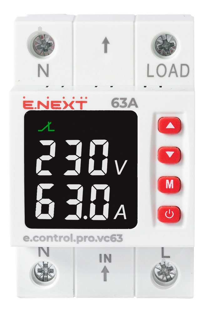 Реле напряжения и тока E.NEXT e.control.pro.vc63 p0690102 - фото 2 Реле напряжения и тока E.NEXT e.control.pro.vc63 p0690102 - фото 2