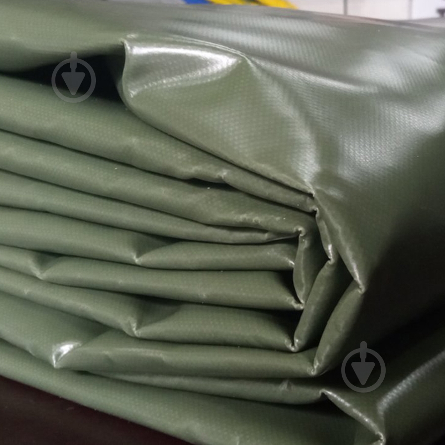 Тент универсальный Техно Тент Плюс водонепроницаемый ПВХ 450 г/м² с люверсами 2,90х3 м хаки - фото 2