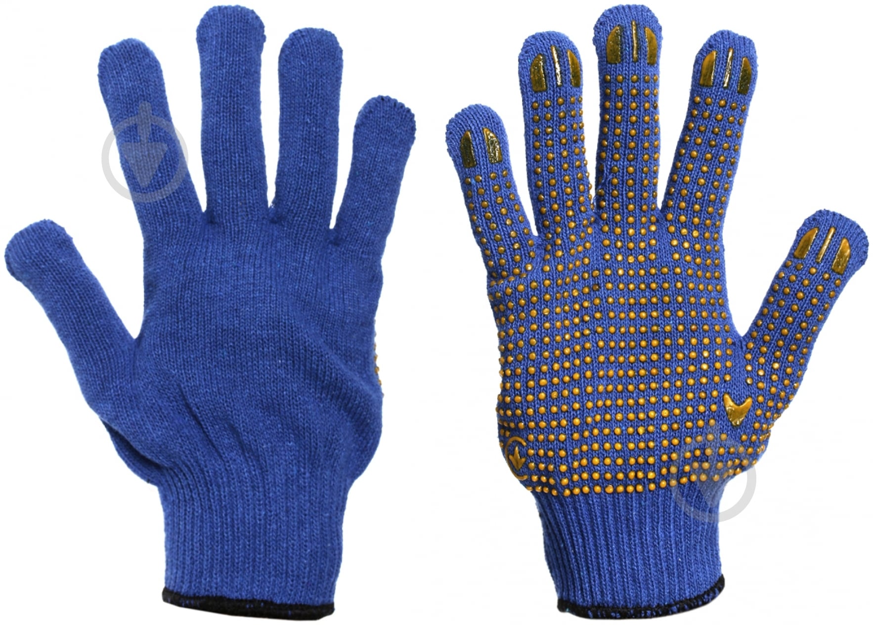 Перчатки 10 кл синие с покрытием ПВХ точка XL (10) 10320285 - фото 2