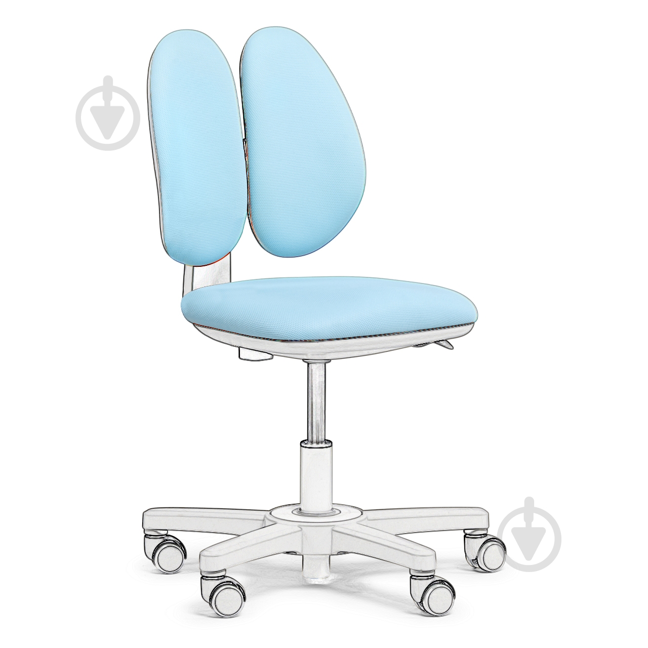 Чохол для крісла FunDesk Mente Chair Cover Blue - фото 1