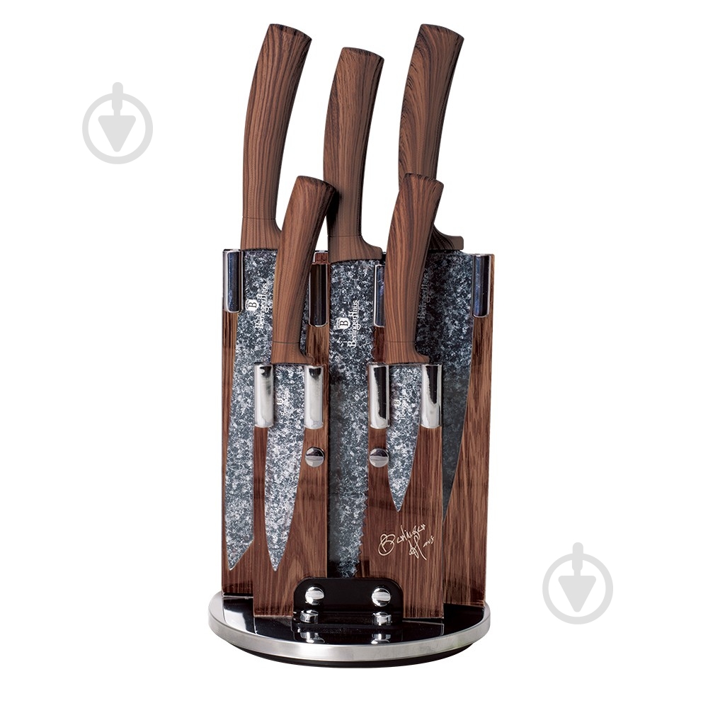 Набор ножей в колоде Berlinger Haus Forest ORIGINAL BROWN Line 6 предметов BH 2160 - фото 1