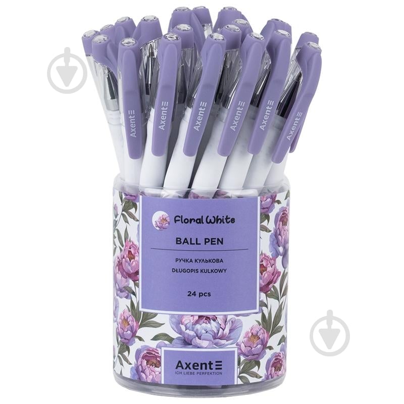 Ручка шариковая Axent 1049-43-A Floral White - фото 2