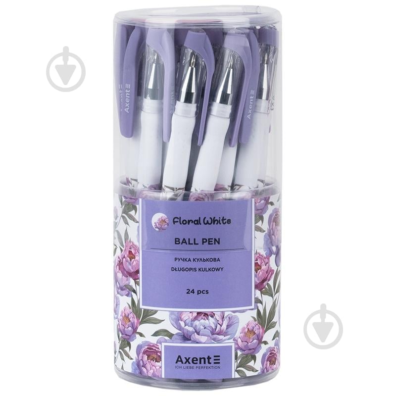 Ручка шариковая Axent 1049-43-A Floral White - фото 3